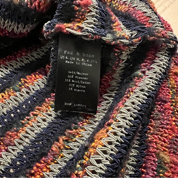 rag & bone Navy and Pink Striped Sweater - Picture 6 of 6